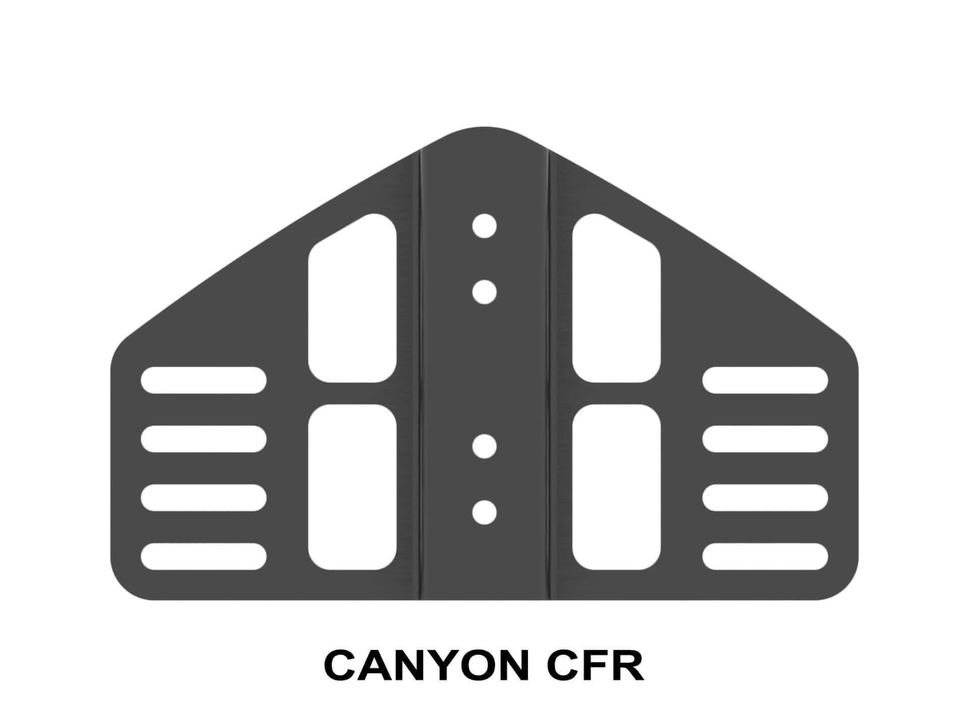 Bike-Specific BTA Hydration Mounting Plate Canyon Speedmax Plan View
